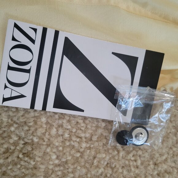 Zoda Womens Size 10 Yellow Pinup 50s  Bold Button Up Sheath Dress - Picture 12 of 12